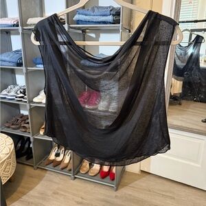 Anthropologie Black Sheer Top